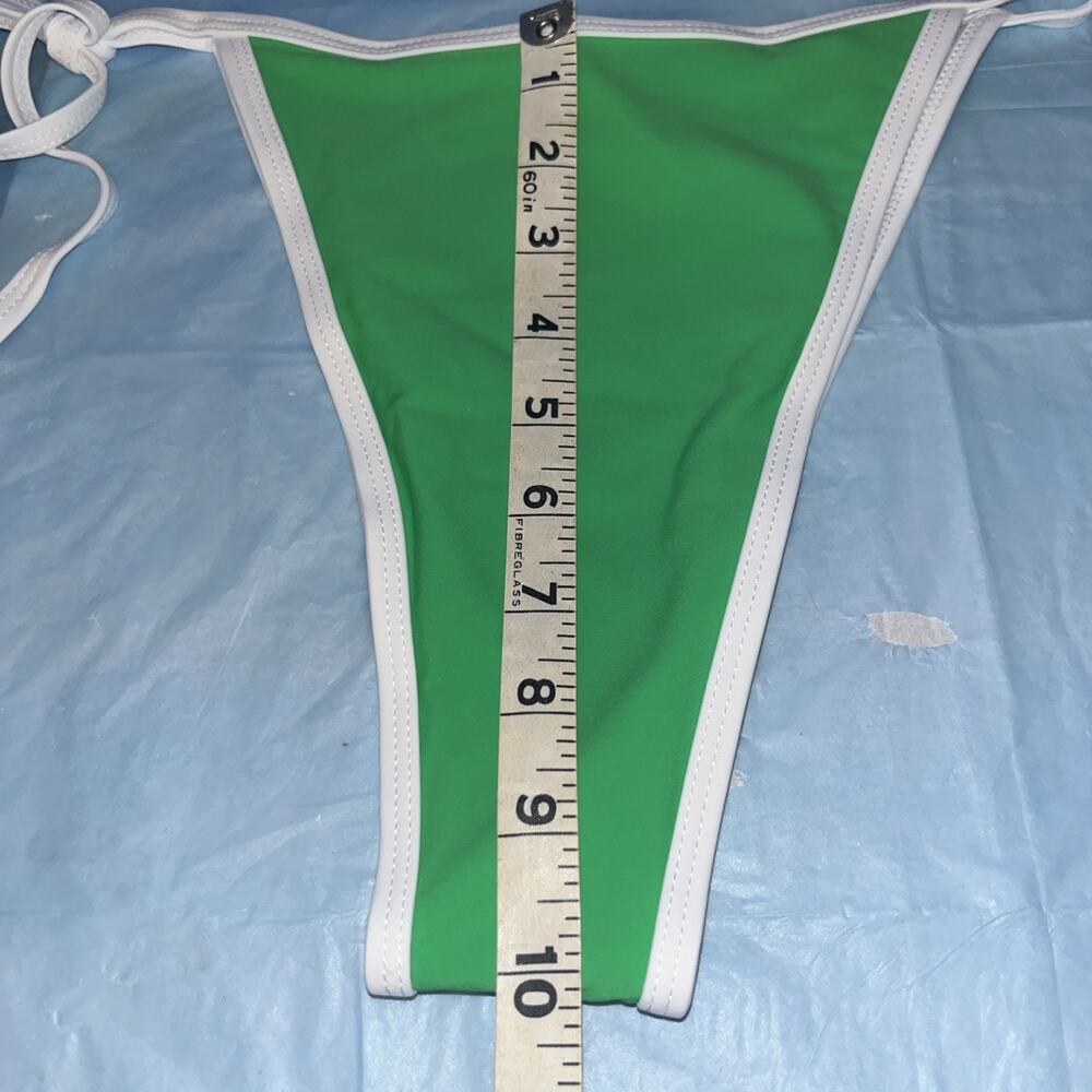 Jolefille Brazilian Style Thong Bikini-Sexy Triangle Two-Piece Swimsuit Green XL - Picture 7 of 14